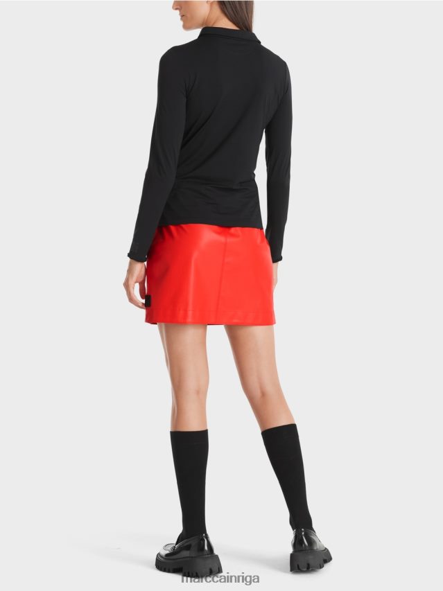 apģērbs melns VRBHXD1270 Marc Cain polo krekls rievotā džersija