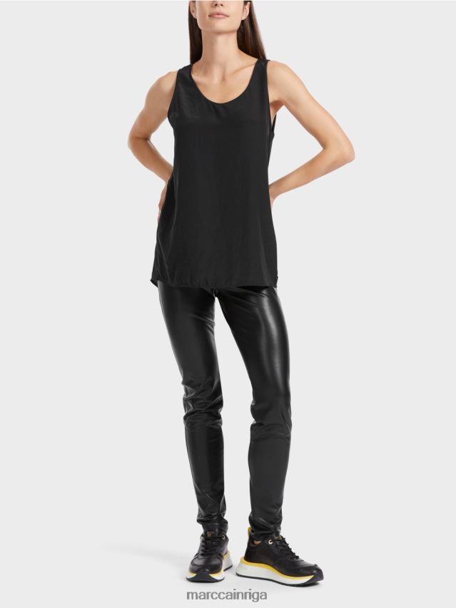 apģērbs melns VRBHXD1340 Marc Cain viegls tops bez piedurknēm