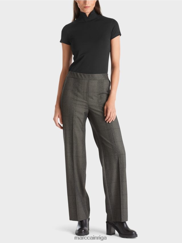 apģērbs melns VRBHXD1342 Marc Cain t-krekls ar augstu kakla izgriezumu