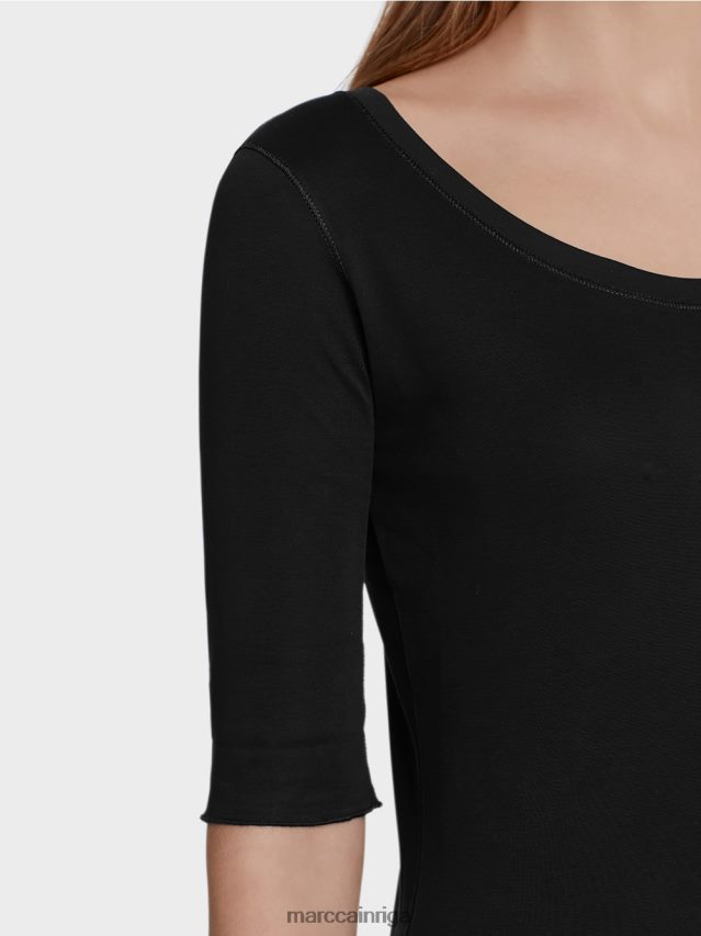 apģērbs melns VRBHXD1479 Marc Cain augstas kvalitātes pamata krekls