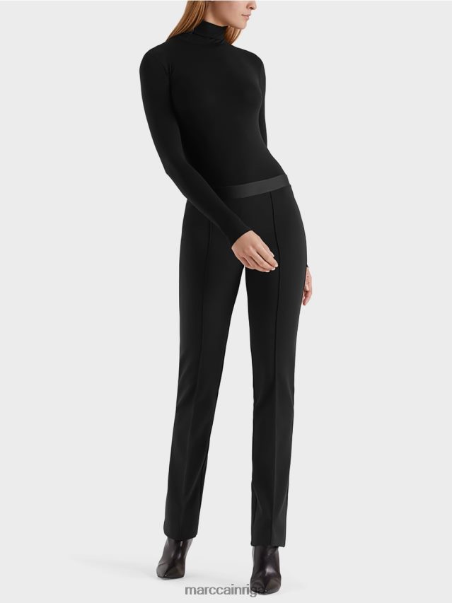 apģērbs melns VRBHXD1483 Marc Cain smalks džemperis ar apkakli