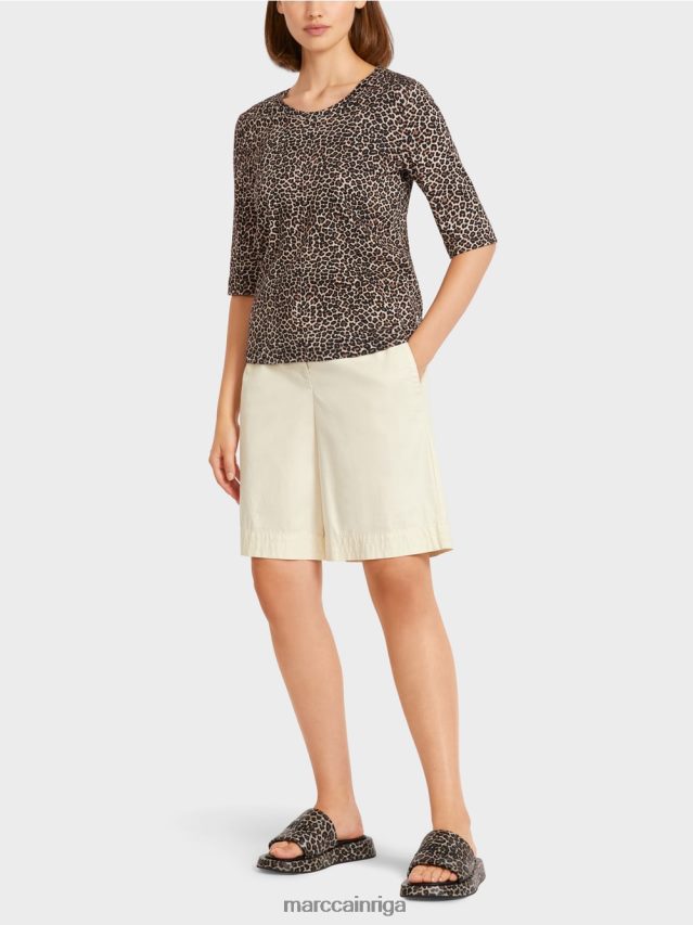 apģērbs pūderkrēms VRBHXD1430 Marc Cain a-line tops ar leoparda rakstu