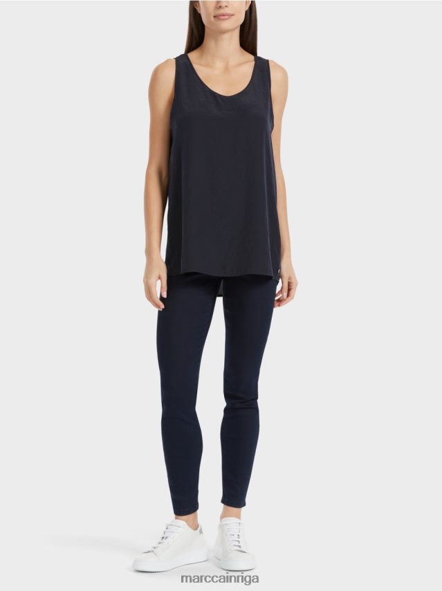 apģērbs pusnakts zils VRBHXD1343 Marc Cain viegls tops bez piedurknēm