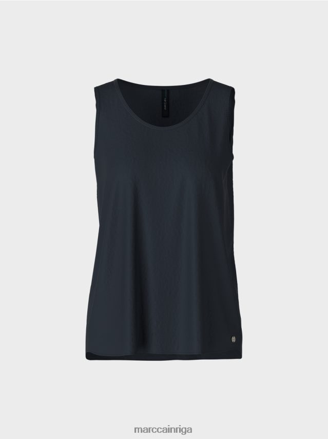 apģērbs pusnakts zils VRBHXD1343 Marc Cain viegls tops bez piedurknēm