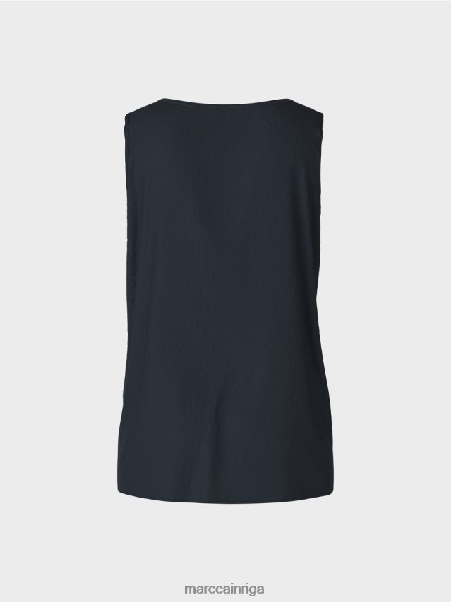 apģērbs pusnakts zils VRBHXD1343 Marc Cain viegls tops bez piedurknēm