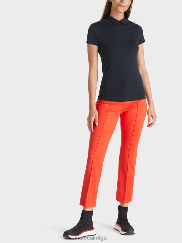 apģērbs pusnakts zils VRBHXD1346 Marc Cain t-krekls ar augstu kakla izgriezumu