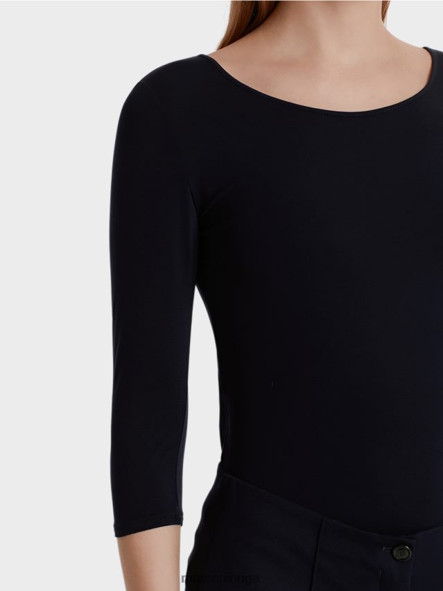 apģērbs pusnakts zils VRBHXD1471 Marc Cain ļoti smalks krekls ar garām piedurknēm