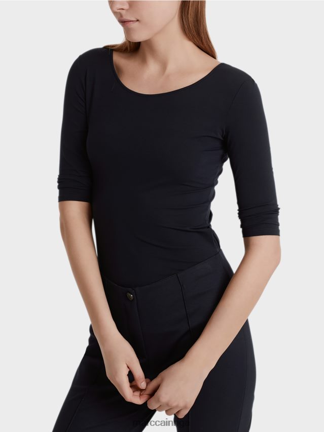 apģērbs pusnakts zils VRBHXD1471 Marc Cain ļoti smalks krekls ar garām piedurknēm