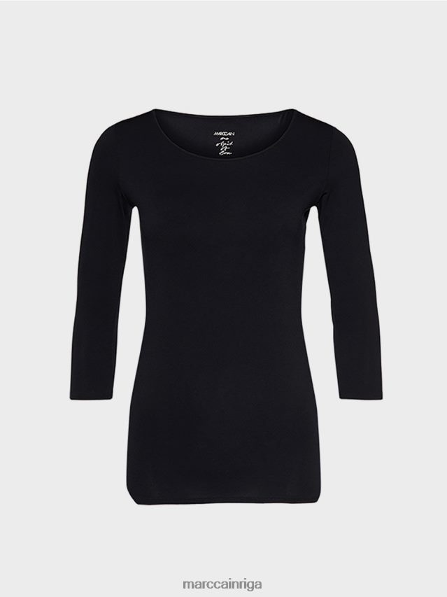 apģērbs pusnakts zils VRBHXD1471 Marc Cain ļoti smalks krekls ar garām piedurknēm