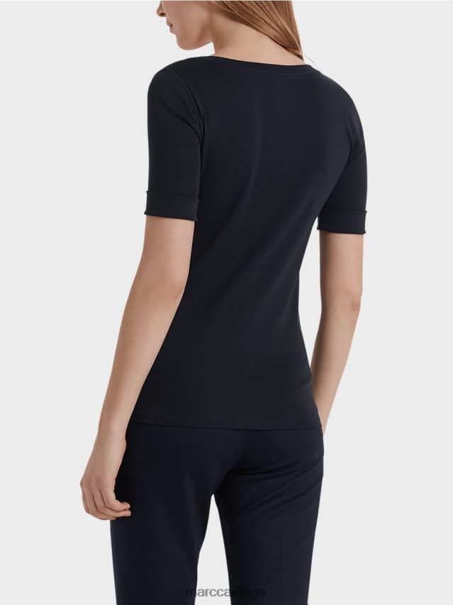 apģērbs pusnakts zils VRBHXD1472 Marc Cain augstas kvalitātes pamata krekls