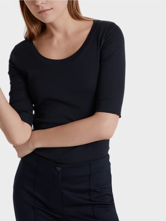 apģērbs pusnakts zils VRBHXD1472 Marc Cain augstas kvalitātes pamata krekls