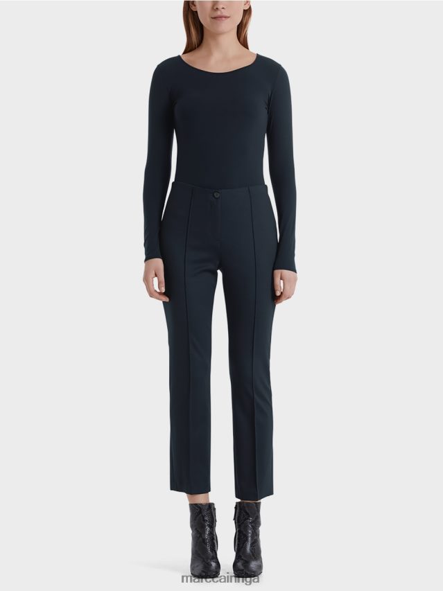 apģērbs pusnakts zils VRBHXD1474 Marc Cain smalks krekls ar garām piedurknēm