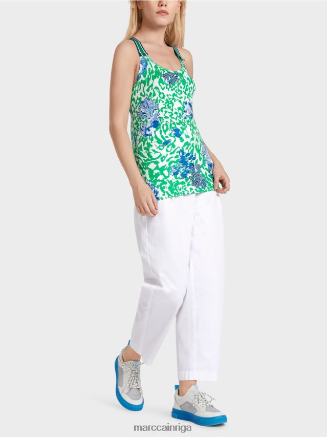 apģērbs spilgta bazilika lapa VRBHXD1356 Marc Cain tops ar boksera muguru