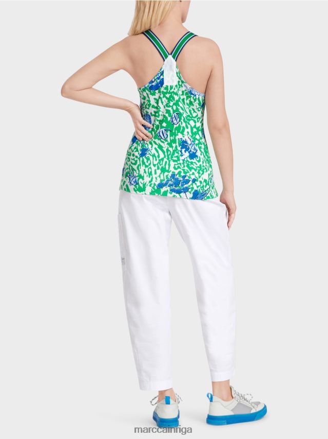 apģērbs spilgta bazilika lapa VRBHXD1356 Marc Cain tops ar boksera muguru