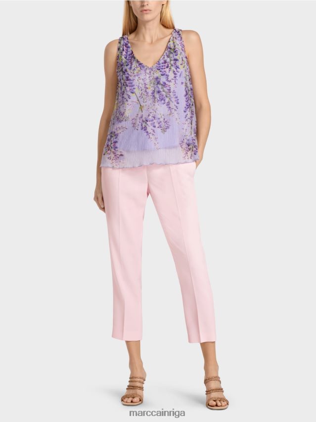 apģērbs spilgti ceriņi VRBHXD1389 Marc Cain kroku a-line tops