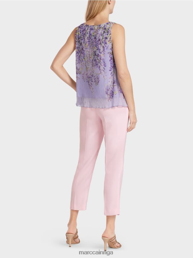 apģērbs spilgti ceriņi VRBHXD1389 Marc Cain kroku a-line tops