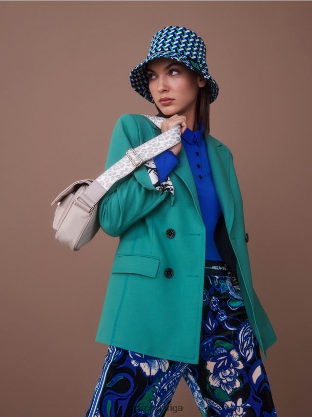 apģērbs spilgti karaliski zila VRBHXD1241 Marc Cain polo krekls rievotā džersija