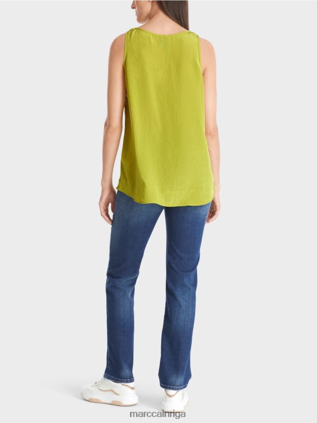 apģērbs spilgti olīvzaļš VRBHXD1348 Marc Cain viegls tops bez piedurknēm