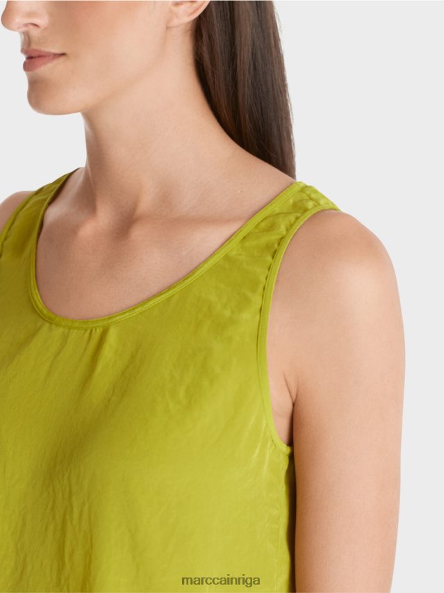 apģērbs spilgti olīvzaļš VRBHXD1348 Marc Cain viegls tops bez piedurknēm