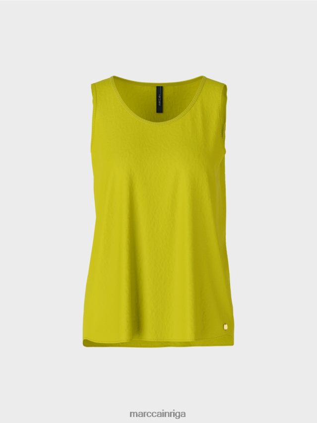 apģērbs spilgti olīvzaļš VRBHXD1348 Marc Cain viegls tops bez piedurknēm