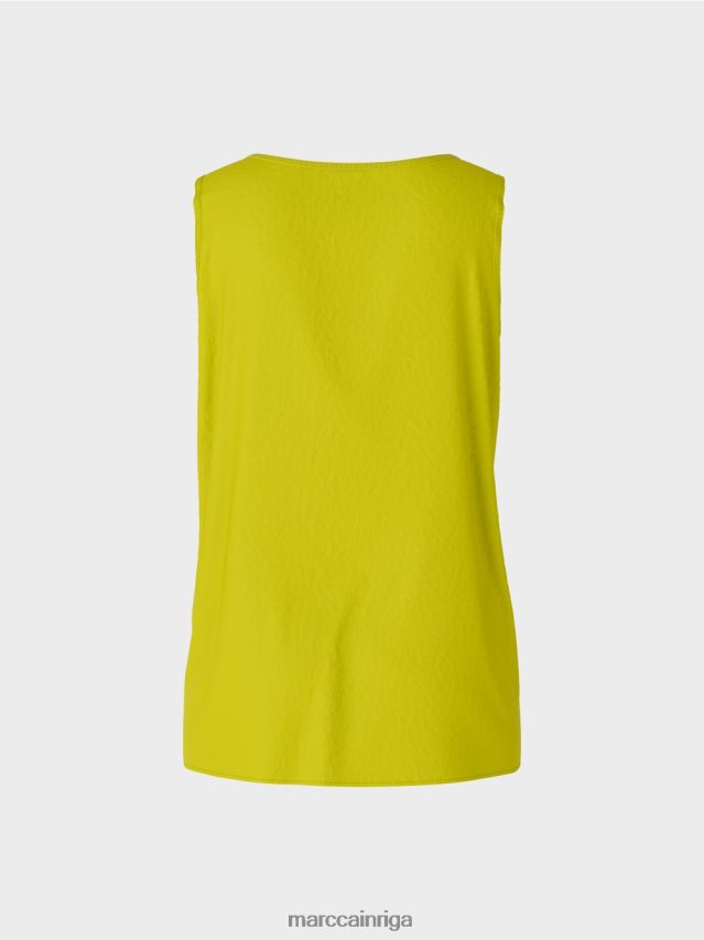 apģērbs spilgti olīvzaļš VRBHXD1348 Marc Cain viegls tops bez piedurknēm