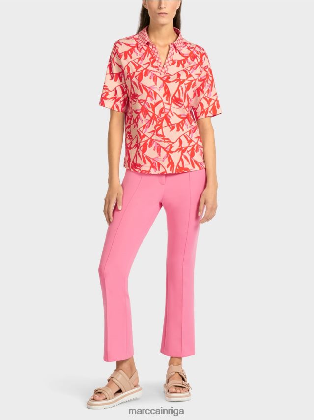 apģērbs spilgts iedegums VRBHXD1421 Marc Cain polo krekls ar raksta maisījumu