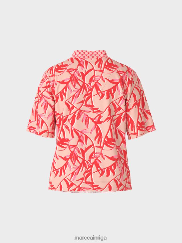 apģērbs spilgts iedegums VRBHXD1421 Marc Cain polo krekls ar raksta maisījumu