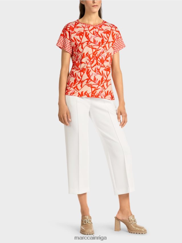 apģērbs spilgts iedegums VRBHXD1423 Marc Cain t-krekls ar rakstu maisījumu