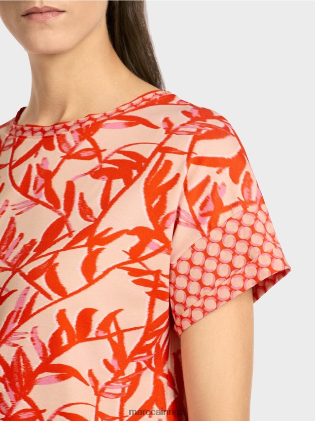 apģērbs spilgts iedegums VRBHXD1423 Marc Cain t-krekls ar rakstu maisījumu