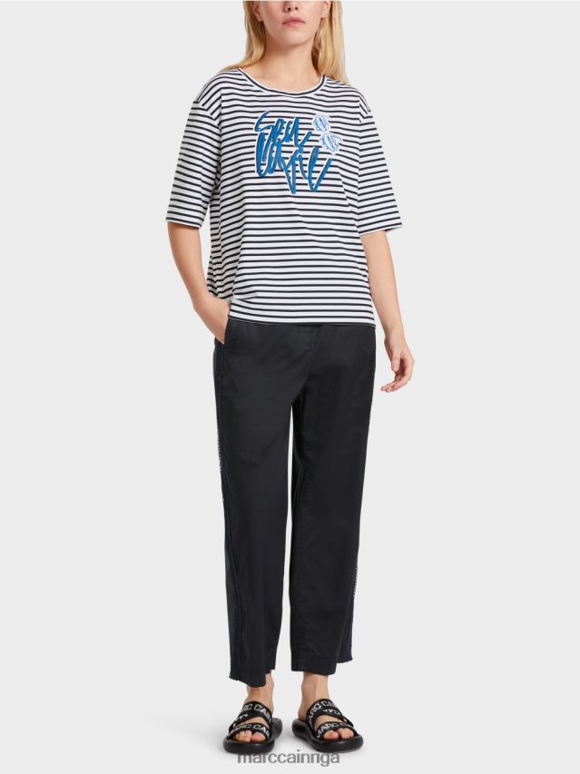 apģērbs svītra VRBHXD1362 Marc Cain t-krekls ar uzrakstu