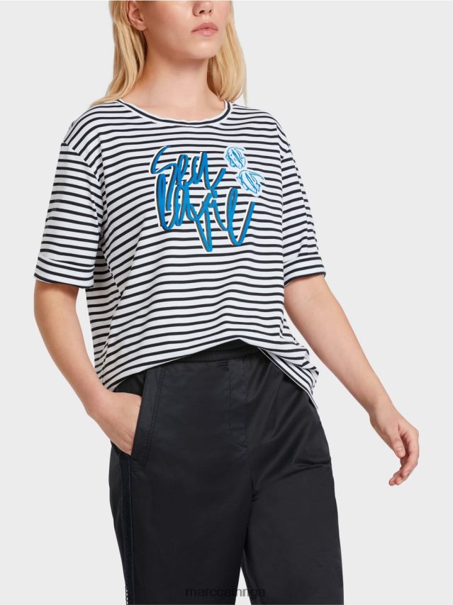 apģērbs svītra VRBHXD1362 Marc Cain t-krekls ar uzrakstu