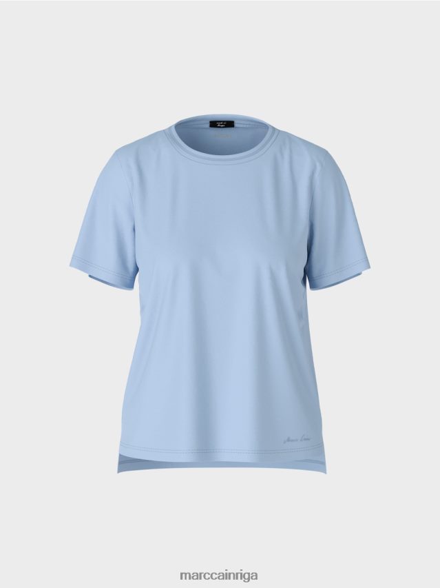 apģērbs tumšas vasaras debesis VRBHXD1274 Marc Cain t-krekls ar platu kakla izgriezumu