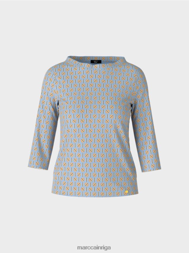 apģērbs tumšas vasaras debesis VRBHXD1281 Marc Cain t-krekls ar grafisku dizainu