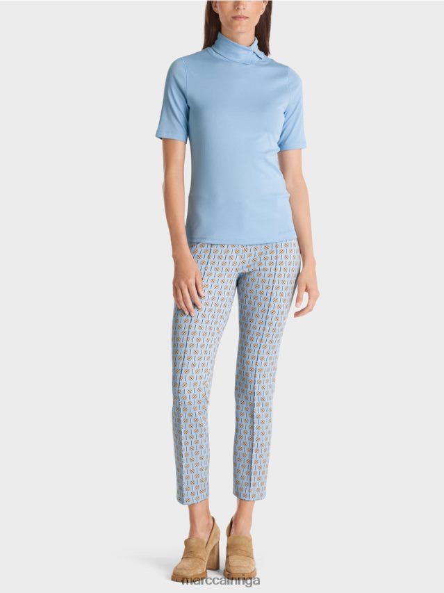 apģērbs tumšas vasaras debesis VRBHXD1283 Marc Cain t-krekls ar izliektu kakla izgriezumu