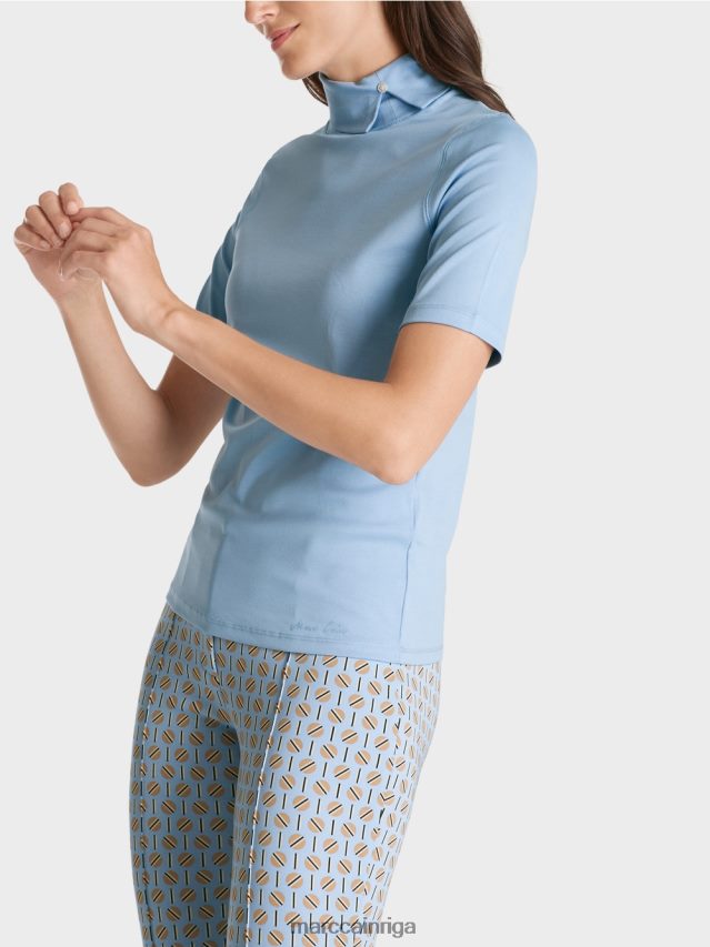 apģērbs tumšas vasaras debesis VRBHXD1283 Marc Cain t-krekls ar izliektu kakla izgriezumu