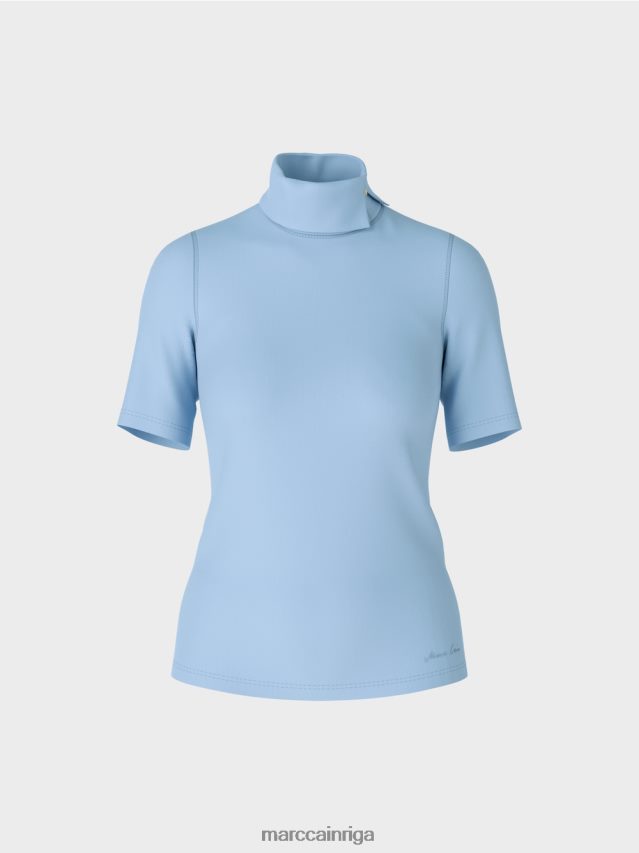 apģērbs tumšas vasaras debesis VRBHXD1283 Marc Cain t-krekls ar izliektu kakla izgriezumu