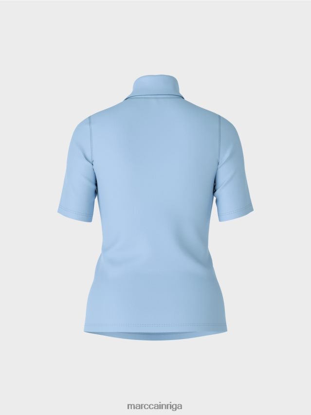 apģērbs tumšas vasaras debesis VRBHXD1283 Marc Cain t-krekls ar izliektu kakla izgriezumu