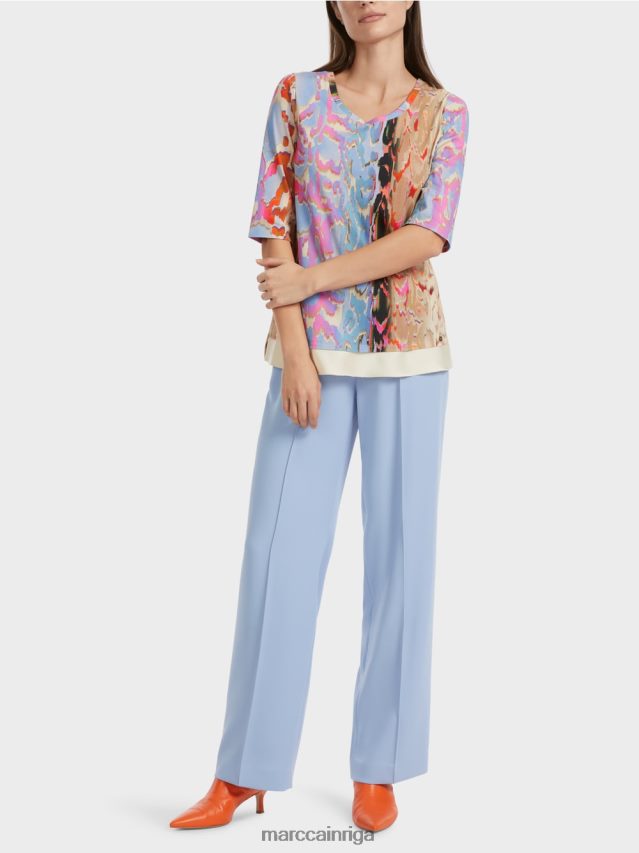 apģērbs tumšas vasaras debesis VRBHXD1286 Marc Cain krāsains t-krekls ar apdruku