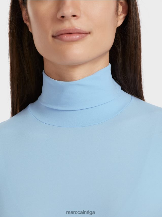 apģērbs tumšas vasaras debesis VRBHXD1288 Marc Cain t-krekls ar izliektu kakla izgriezumu