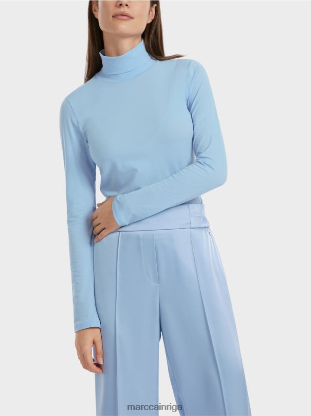 apģērbs tumšas vasaras debesis VRBHXD1288 Marc Cain t-krekls ar izliektu kakla izgriezumu