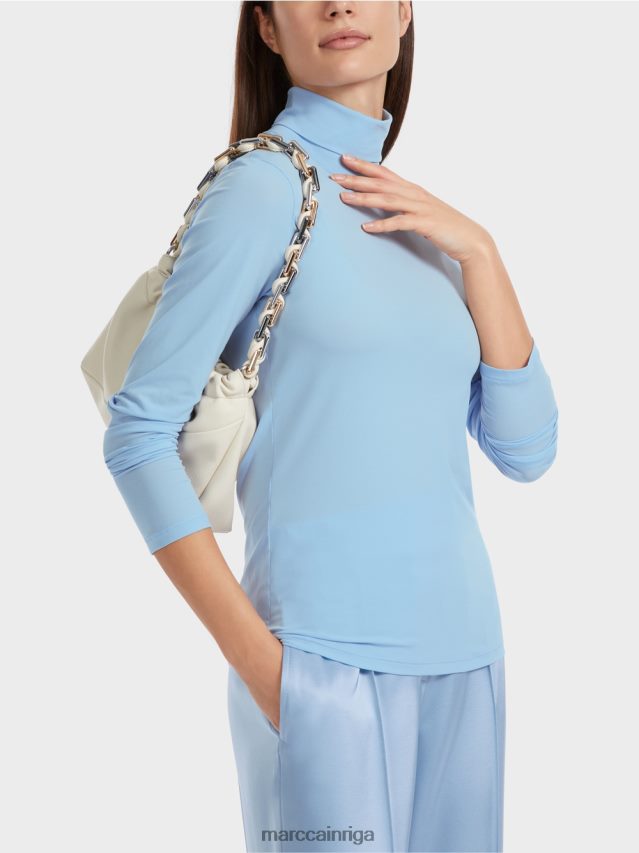 apģērbs tumšas vasaras debesis VRBHXD1288 Marc Cain t-krekls ar izliektu kakla izgriezumu