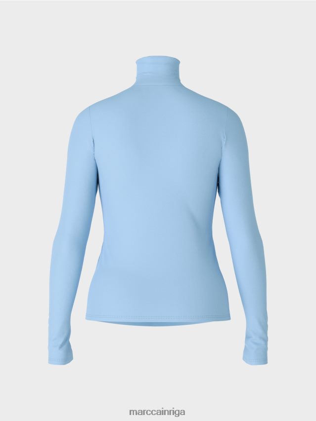 apģērbs tumšas vasaras debesis VRBHXD1288 Marc Cain t-krekls ar izliektu kakla izgriezumu