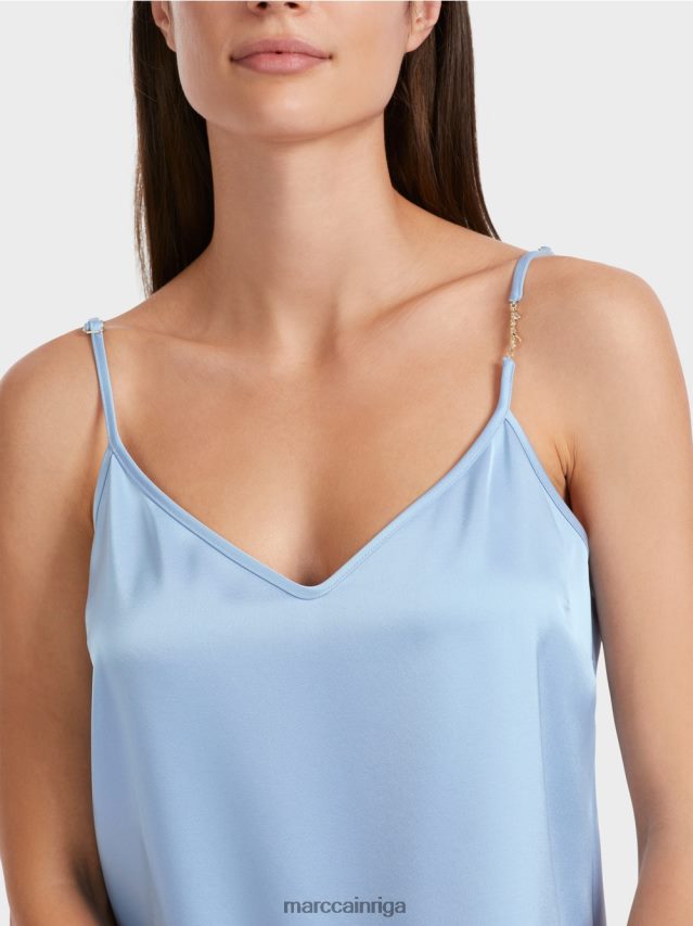 apģērbs tumšas vasaras debesis VRBHXD1289 Marc Cain augšdaļa ar slaidu ķēdi