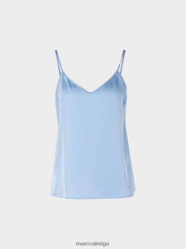 apģērbs tumšas vasaras debesis VRBHXD1289 Marc Cain augšdaļa ar slaidu ķēdi