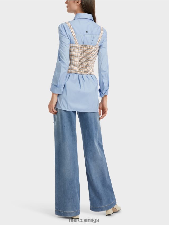 apģērbs tumšas vasaras debesis VRBHXD1291 Marc Cain rūtains bustier