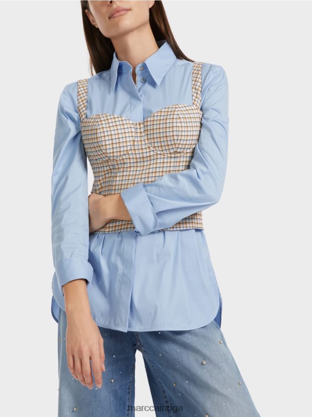 apģērbs tumšas vasaras debesis VRBHXD1291 Marc Cain rūtains bustier