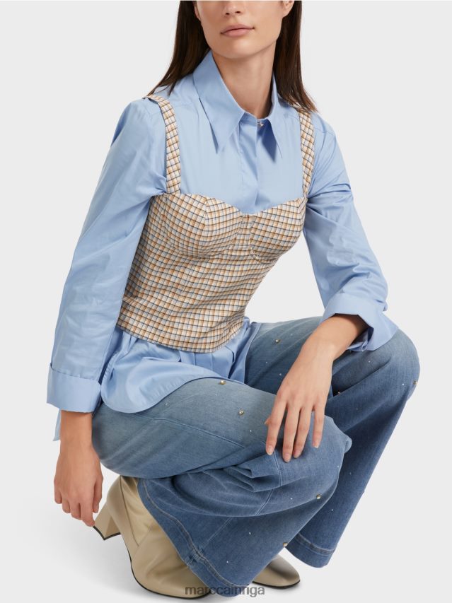 apģērbs tumšas vasaras debesis VRBHXD1291 Marc Cain rūtains bustier