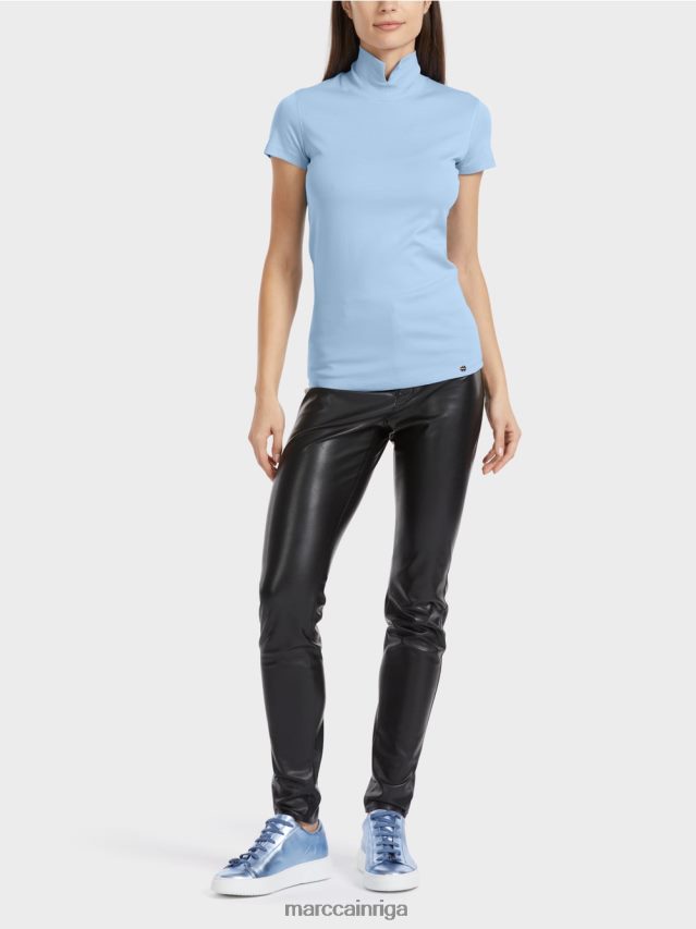 apģērbs tumšas vasaras debesis VRBHXD1334 Marc Cain t-krekls ar augstu kakla izgriezumu