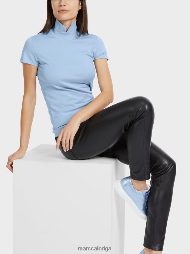 apģērbs tumšas vasaras debesis VRBHXD1334 Marc Cain t-krekls ar augstu kakla izgriezumu