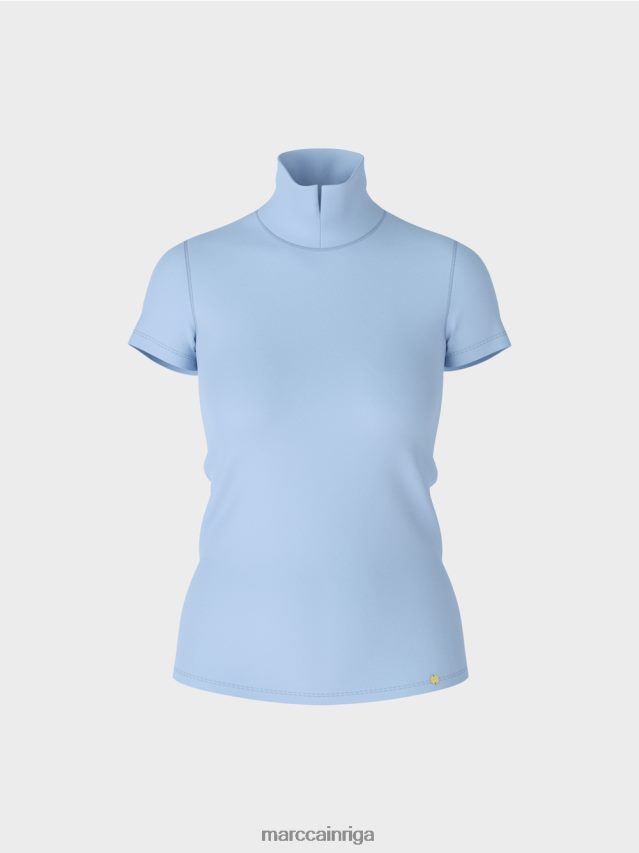apģērbs tumšas vasaras debesis VRBHXD1334 Marc Cain t-krekls ar augstu kakla izgriezumu